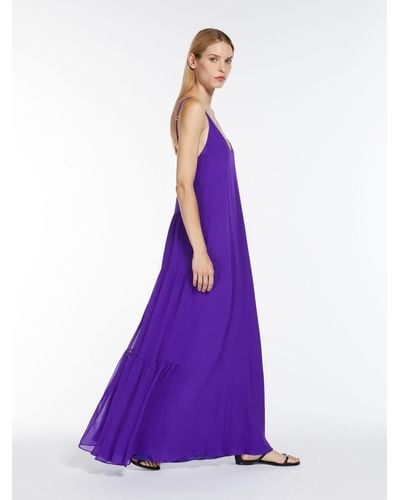 Max Mara Silk Slip Dress - Purple