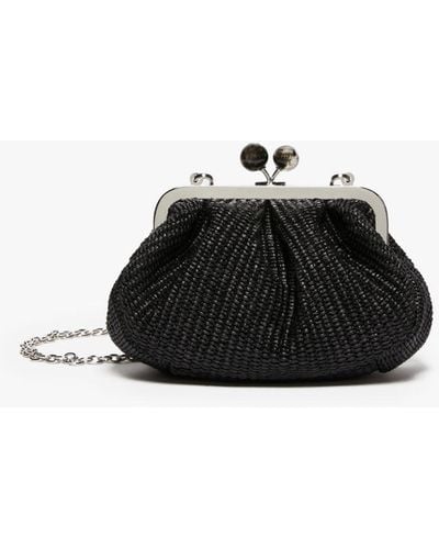 Max Mara Small Raffia-look Pasticcino Bag - Black