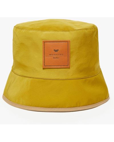 Max Mara Nylon And Gabardine Hat - Yellow