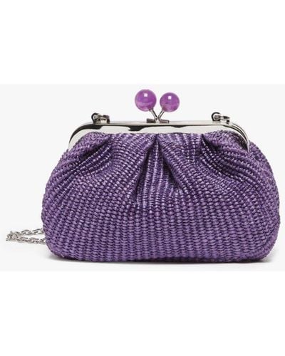 Max Mara Small Raffia-look Pasticcino Bag - Purple