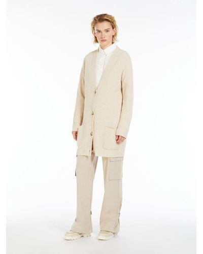 Max Mara Wool, Viscose And Cashmere Cardigan - Natural