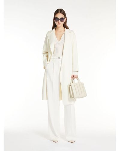 Max Mara Cashmere, Silk And Wool Wrap Coat - White