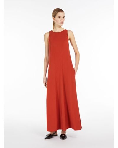 Max Mara Stretch Jersey A-line Dress - Red