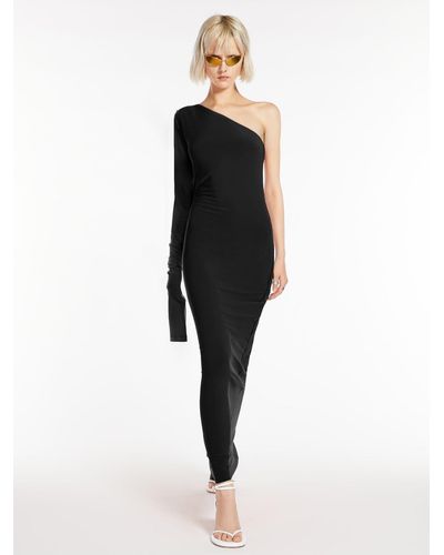 Max Mara Asymmetrical Jersey Dress - Black