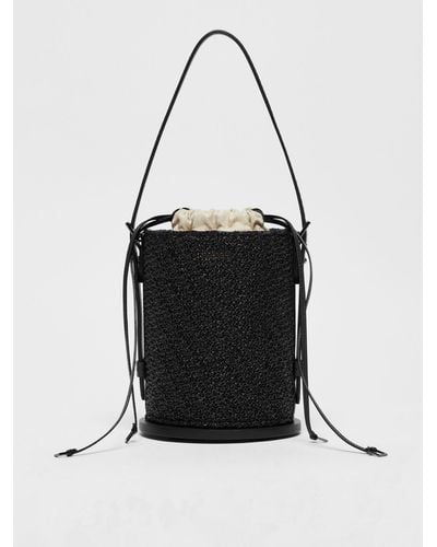 Max Mara Crochet Archetipo Bucket Bag - Black