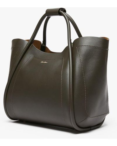 Max Mara Small Leather Marine Bag - Black