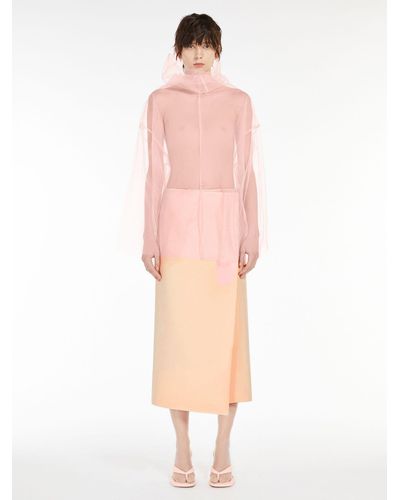 Max Mara Asymmetric Wrap Skirt - Pink