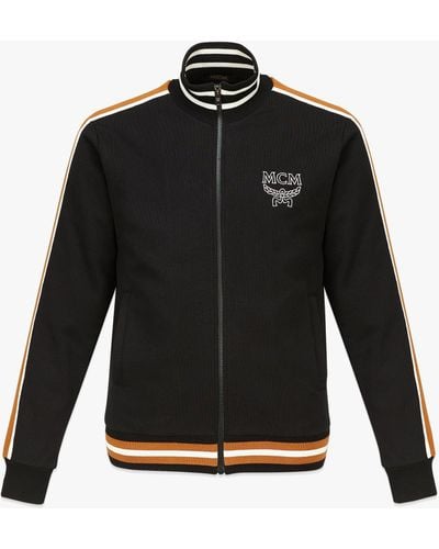 MCM Classic Logo Track Jacket In Organic Cotton - Black