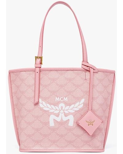 MCM Himmel Shopper In Lauretos - Pink
