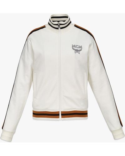 MCM Classic Logo Track Jacket In Organic Cotton - White