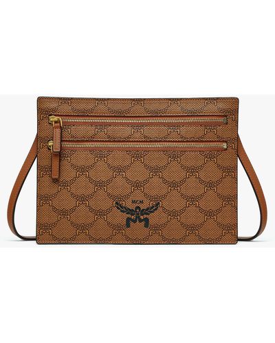 MCM Himmel Crossbody Pouch In Lauretos - Brown