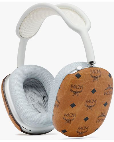 MCM Airpods Max Case Cover In Visetos - White