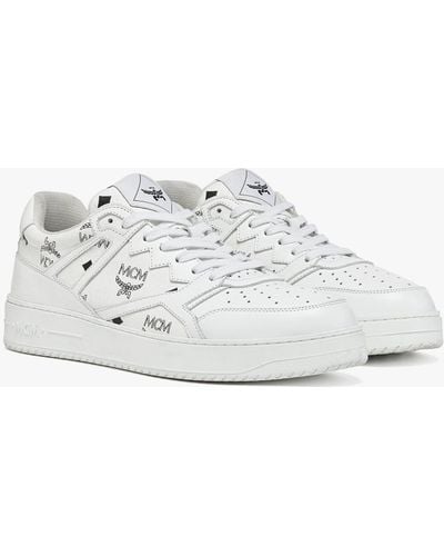 MCM Neo Terrain Lo Sneakers In Visetos - White