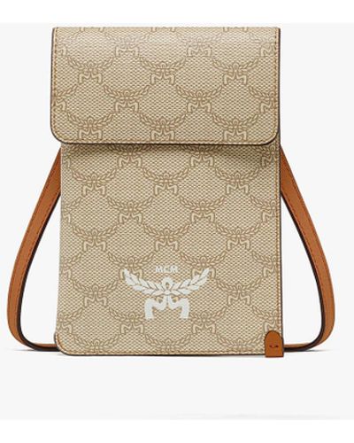 MCM Himmel Crossbody Pouch In Lauretos - Natural