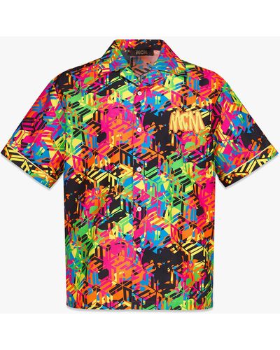 MCM Cubic Camouflage Monogram Print Shirt - Multicolor