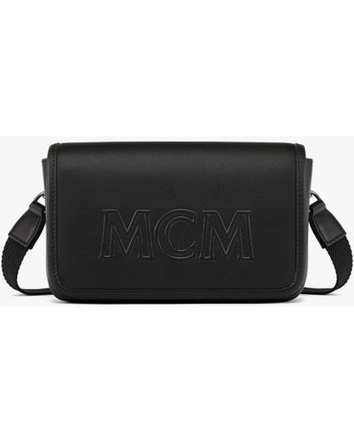 MCM Aren Camera Bag In Spanish Calf Leather - Black