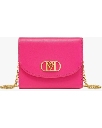 MCM Mode Travia Trifold Chain Wallet In Nappa Leather - Multicolor