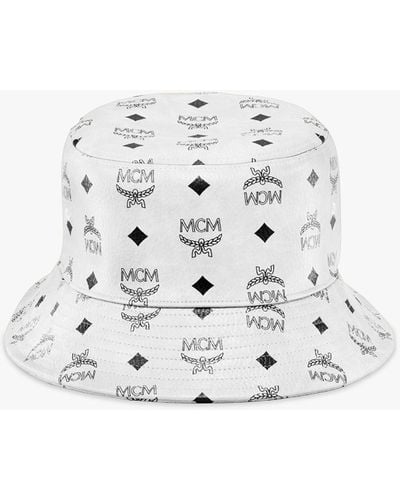 MCM Bucket Hat In Visetos - White
