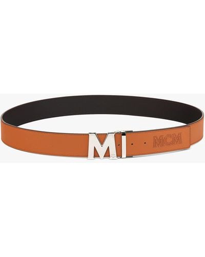 MCM Claus M Reversible Belt 1.75" In Spanish Calf Leather - Multicolour