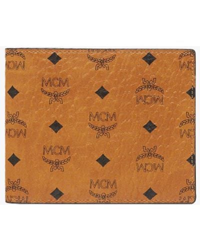 MCM Bifold Wallet In Visetos - Brown