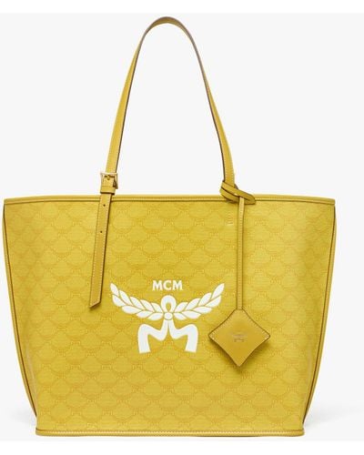 MCM Himmel Shopper In Lauretos - Yellow