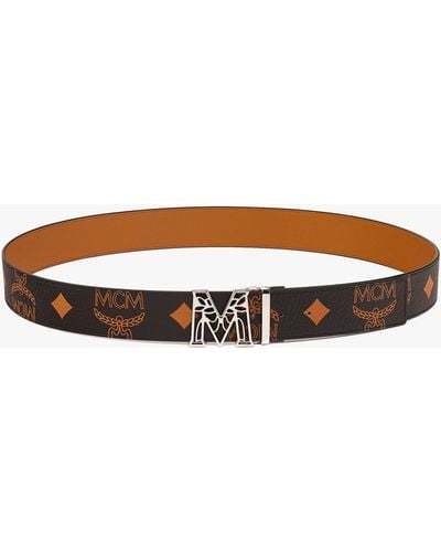 MCM Claus Laurel M Reversible Belt 1.75" In Maxi Visetos - Brown