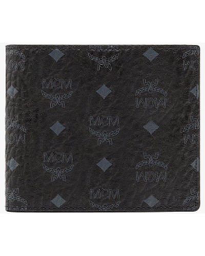 MCM Small Visetos Original Flap Bi-fold Wallet - Black