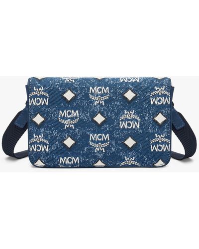 MCM Vintage Jacquard Monogram Mini Aren Shoulder Bag Pink 1228262