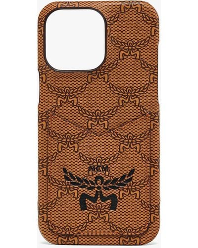 MCM Iphone 15 Pro Max Case In Lauretos - Brown