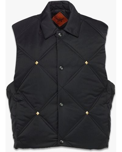 MCM Studded Vest In Recycled Nylon - Black
