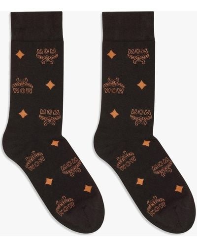 MCM Monogram Knit Socks - Black