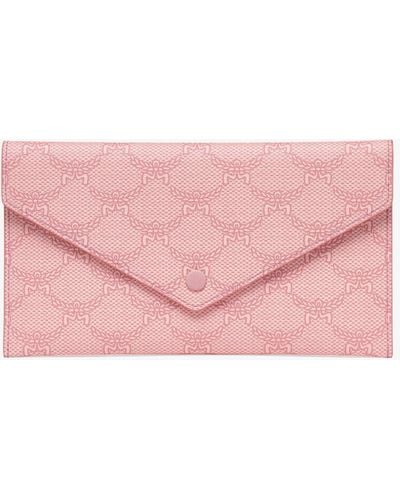 MCM Himmel Continental Pouch In Lauretos - Pink