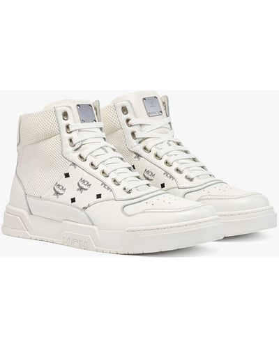 MCM Skyward High-top Trainers In Visetos - White