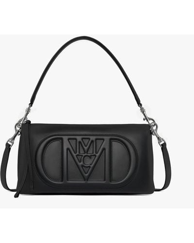 MCM Mode Travia Shoulder Bag In Spanish Calf Leather - Black