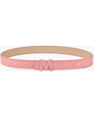 MCM Claus Tonal M Reversible Belt 1.2" - Pink