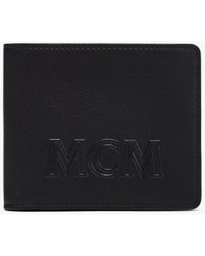 MCM Aren Bifold Wallet In Spanish Calf Leather - Black