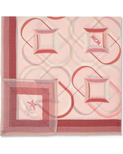 MCM Diamond Monogram Wool Shawl - Pink