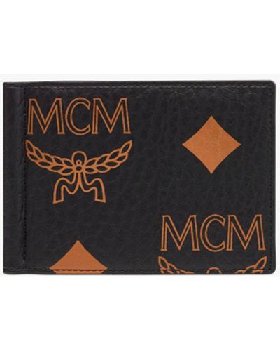MCM Bifold Money Clip Wallet In Maxi Visetos - White