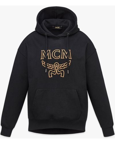 MCM Classic Logo Hoodie In Organic Cotton - Black