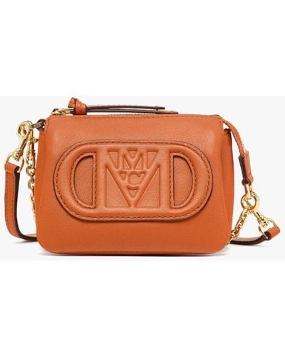 MCM Mode Travia Shoulder Bag In Spanish Calf Leather - Orange