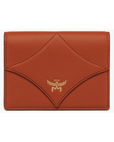 MCM Diamond Snap Wallet In Spanish Calf Leather - Multicolour