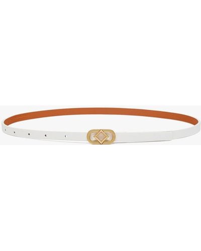 MCM Diamond Buckle Belt In Spanish Calf Leather - Natural