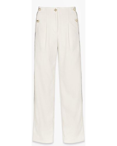 MCM Bouclé Tailored Trousers - White