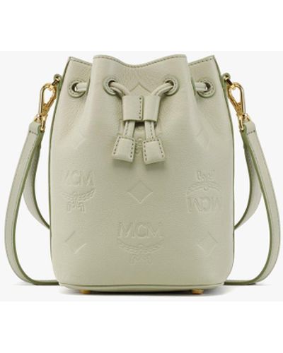 Small Aren Flap Hobo in Embossed Monogram Leather Green
