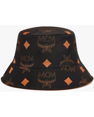 MCM Reversible Monogram Bucket Hat In Maxi Visetos - Black