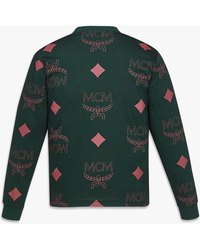 MCM Phenomenon+ Monogram Print Long Sleeve T-shirt - Green