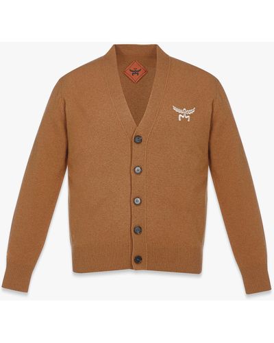 MCM Laurel Cardigan In Wool And Recycled Cashmere - Brown