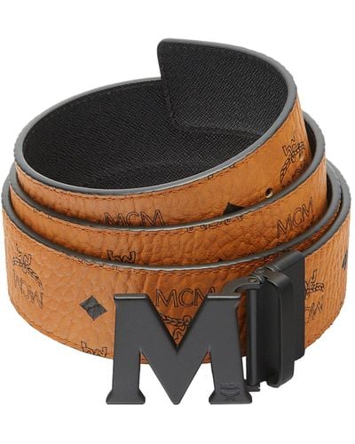 MCM Flat M Reversible Belt 1.75" In Visetos - Multicolor