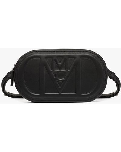 MCM Mode Travia Crossbody Pouch In Spanish Nappa Leather - Black