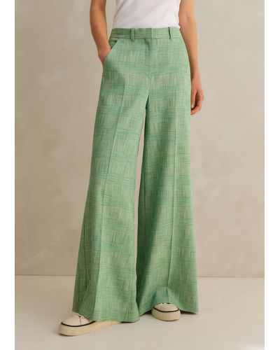 ME+EM Textured Prince Of Wales Check Man Pant - Green